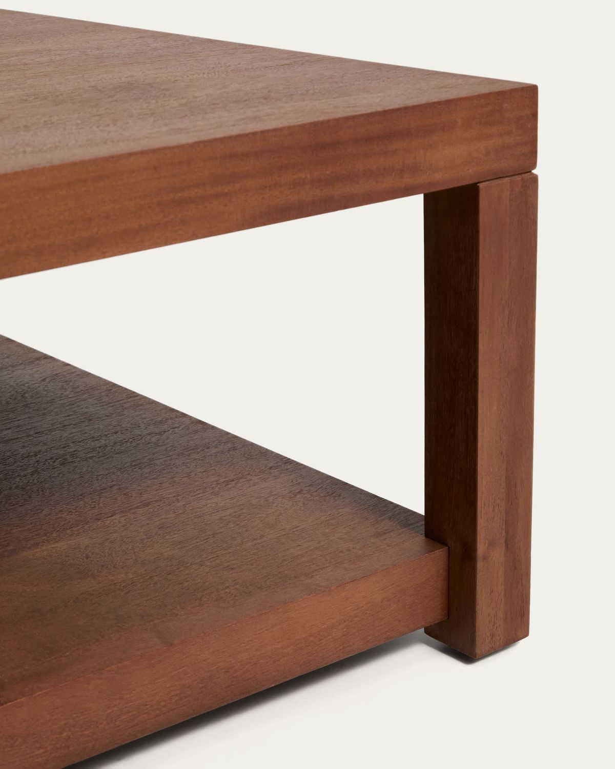 Mesa auxiliar Norani de madera maciza y chapa de acacia 90 x 90 cm