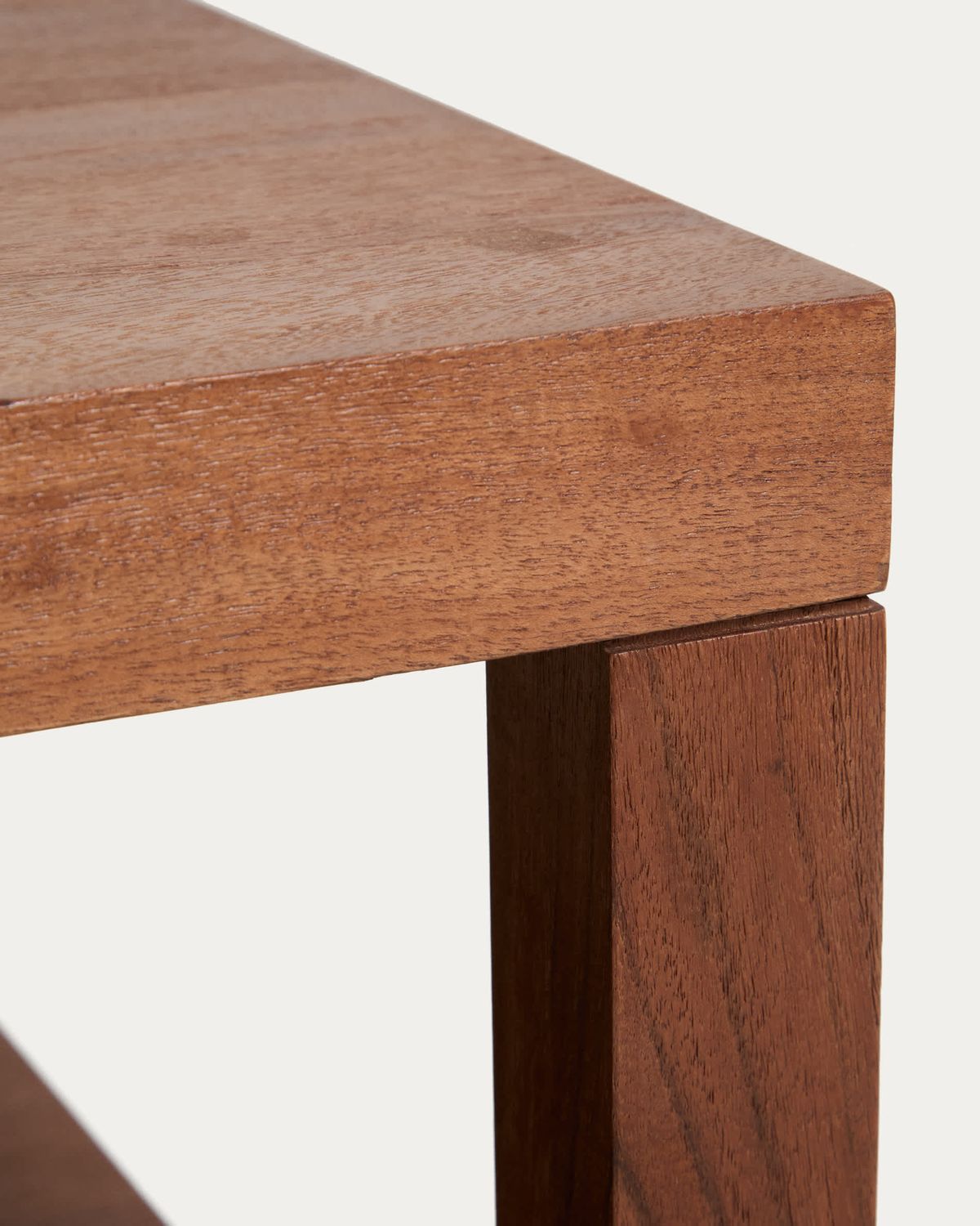 Mesa de centro Norani de madera maciza y chapa de acacia 150 x 70 cm