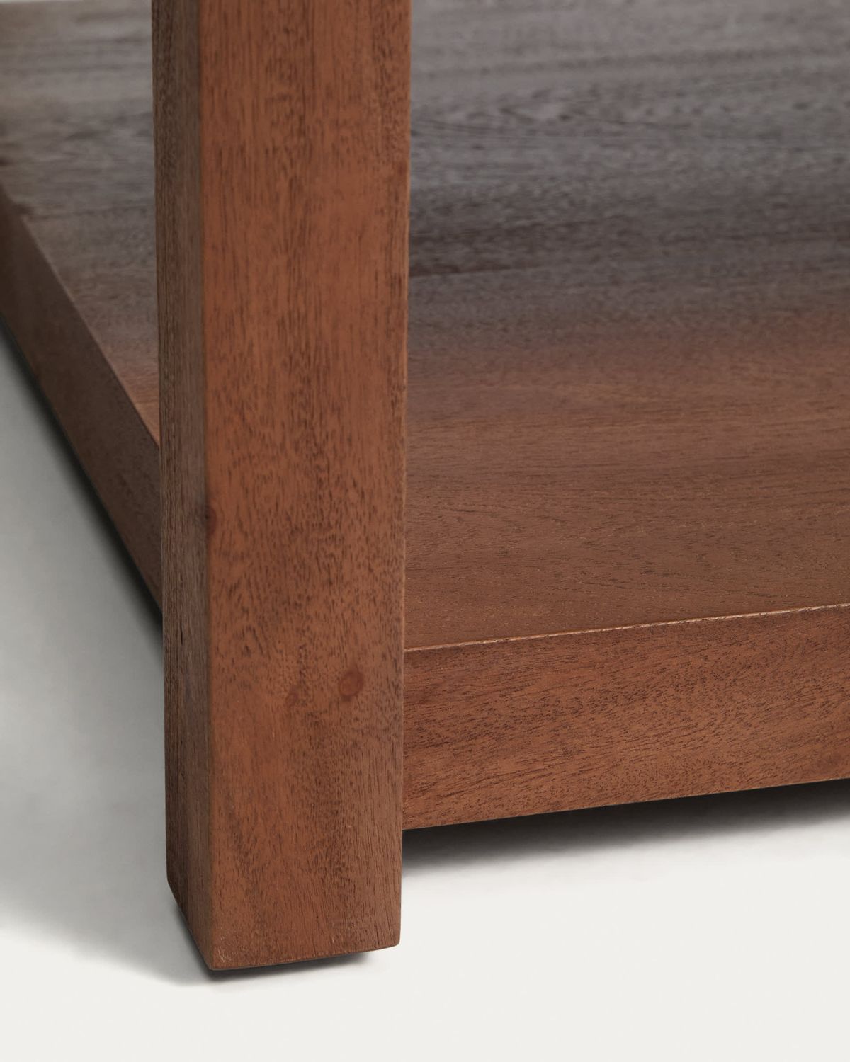 Mesa de centro Norani de madera maciza y chapa de acacia 150 x 70 cm