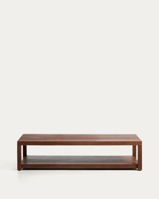 Mesa de centro Norani de madera maciza y chapa de acacia 150 x 70 cm