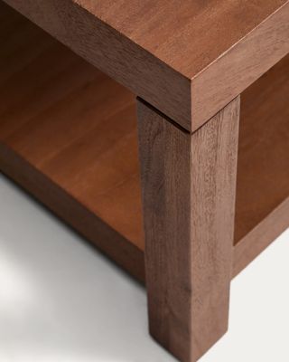 Mesa de centro Norani de madera maciza y chapa de acacia 150 x 70 cm