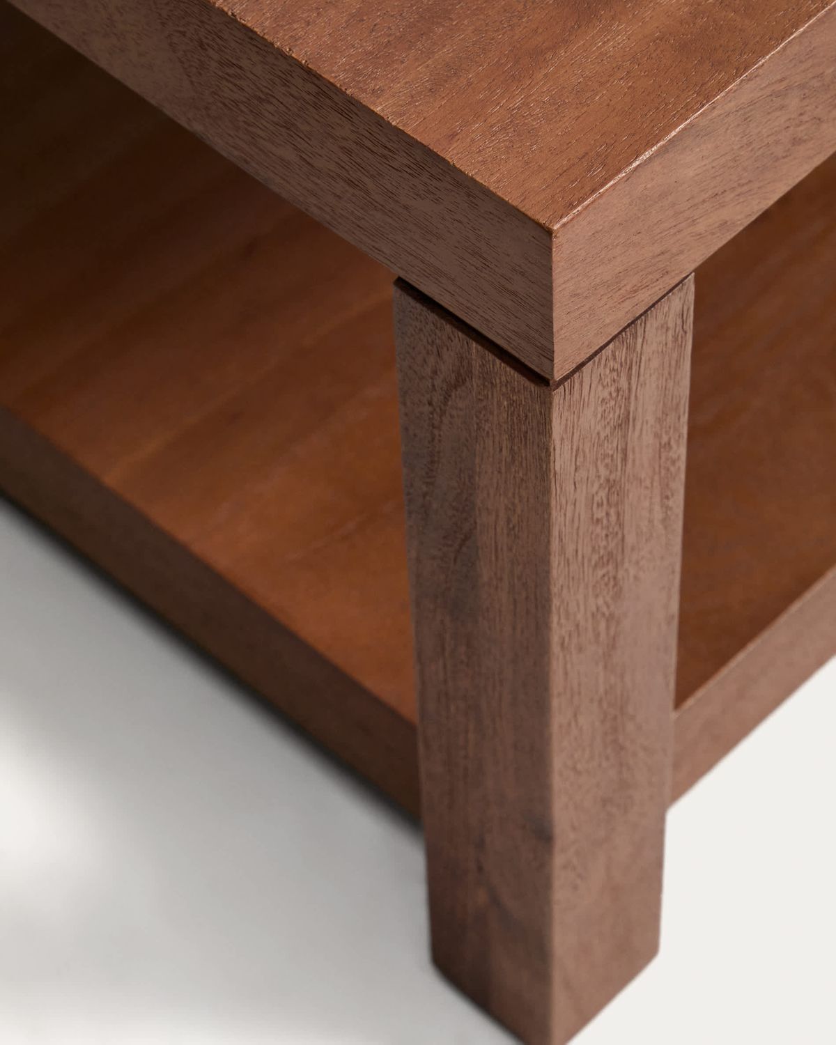 Mesa de centro Norani de madera maciza y chapa de acacia 150 x 70 cm