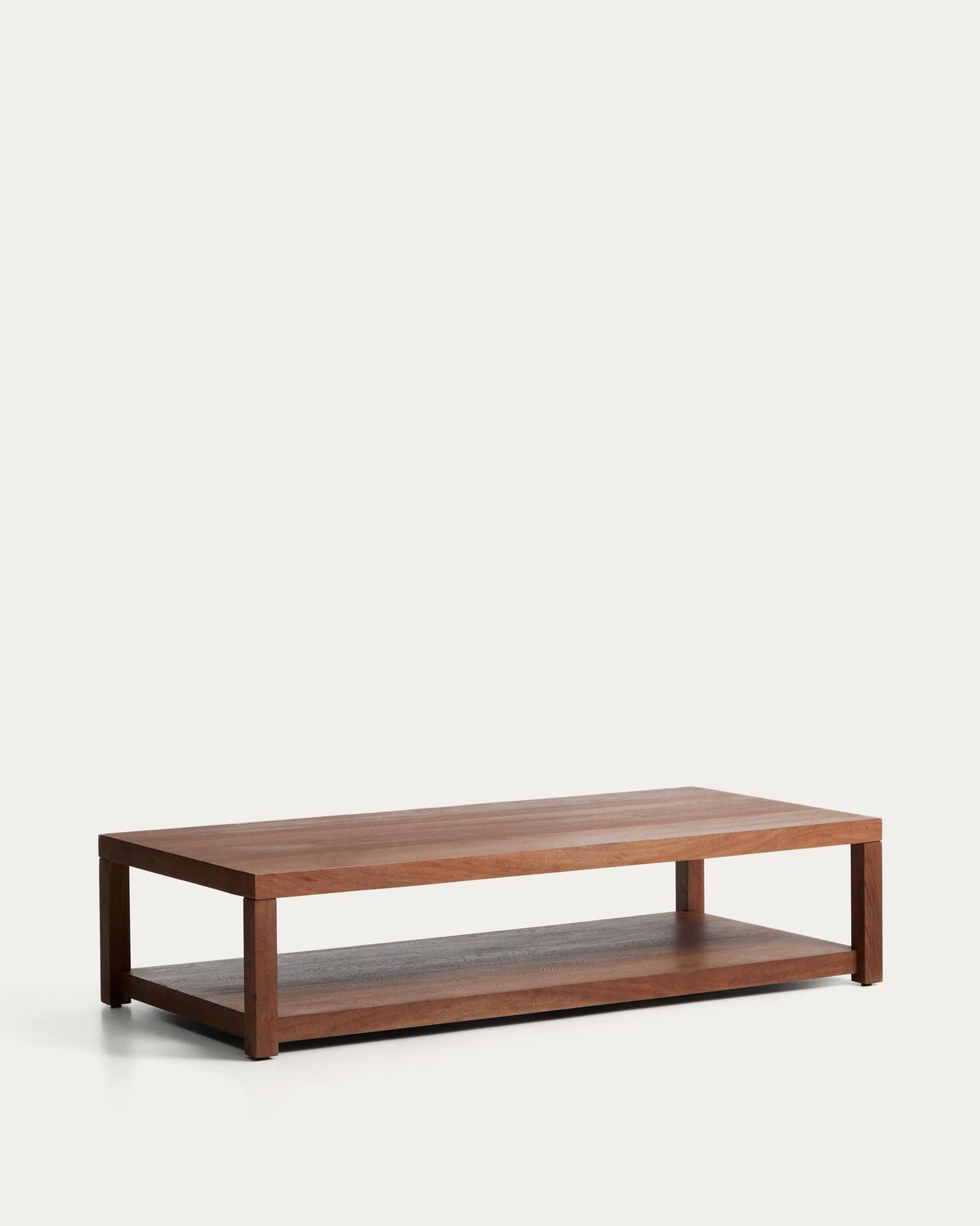 Mesa de centro Norani de madera maciza y chapa de acacia 150 x 70 cm