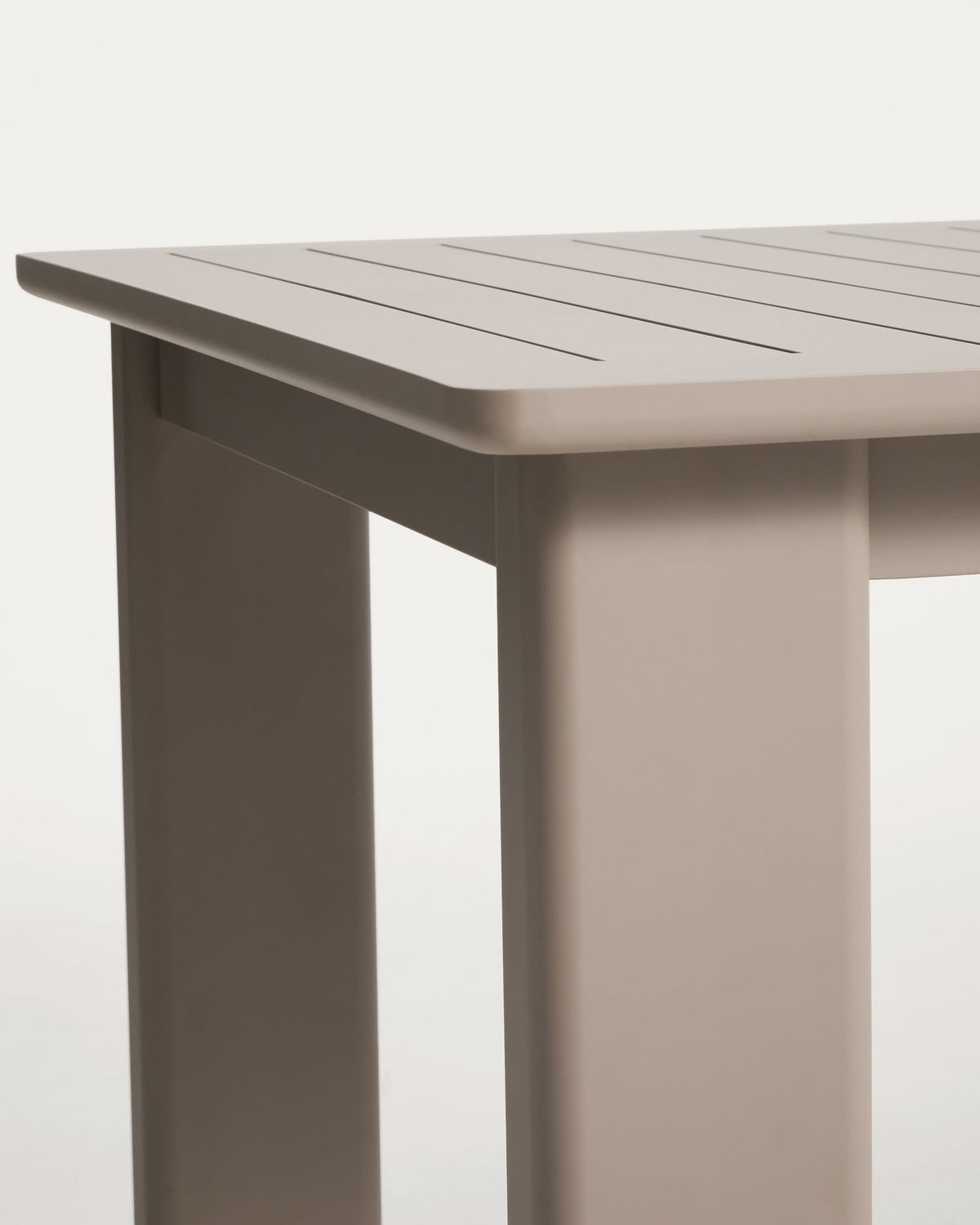 Set de mesa extensible Livorno de aluminio topo y 6 sillas Alimia de aluminio topo y cuerda sintética marrón 233 (350) x 100 cm