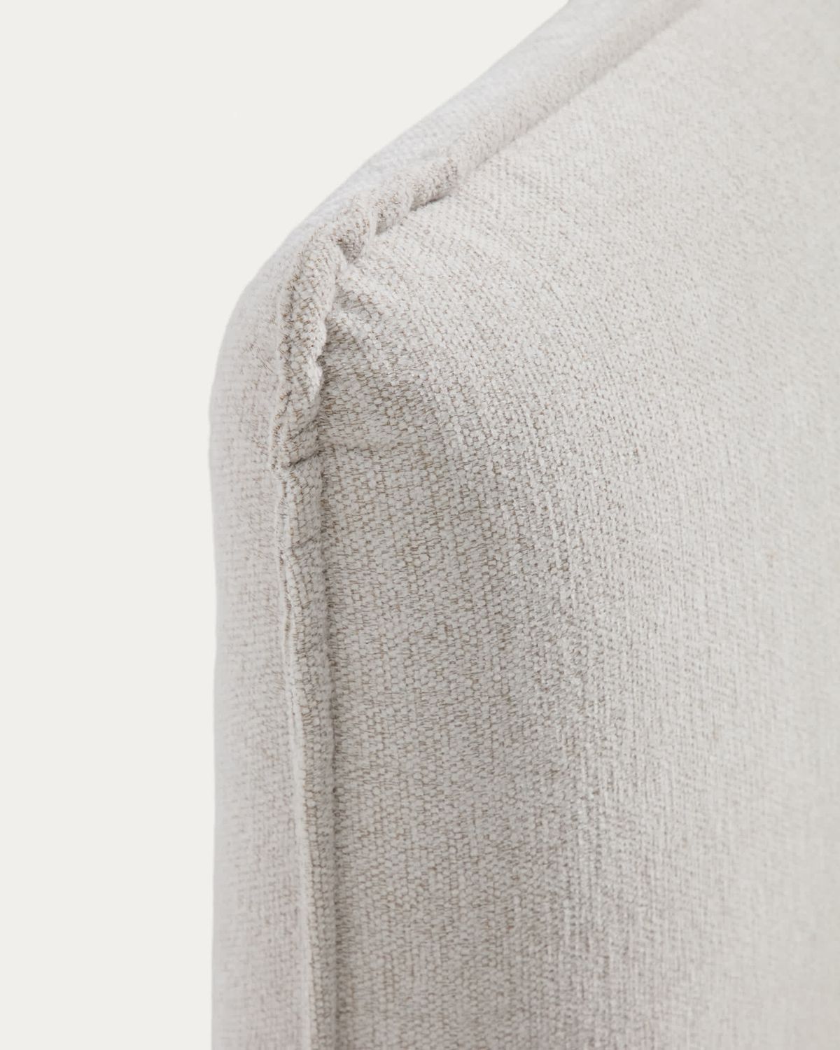 Cama Elerio en chenilla crudo para colchón de 160 x 200 cm