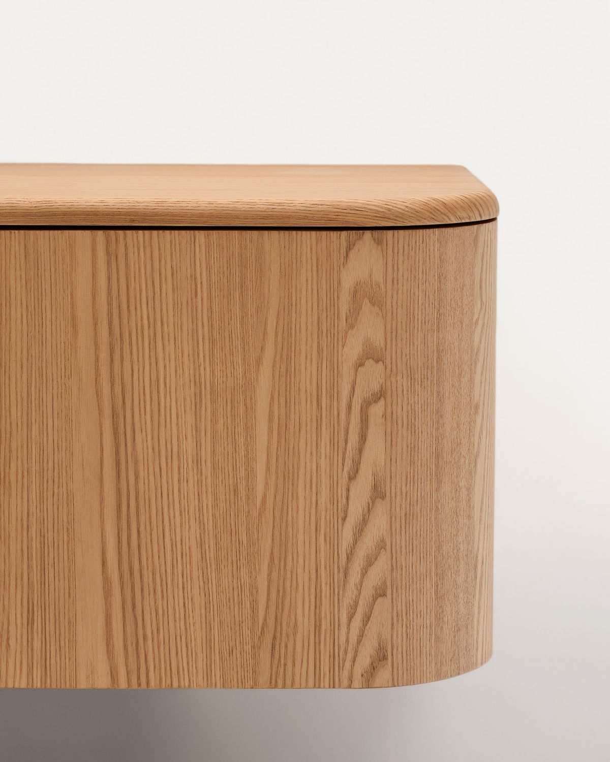 Mueble de baño Salaya de madera contrachapada de fresno con acabado natural 90 x 45 cm