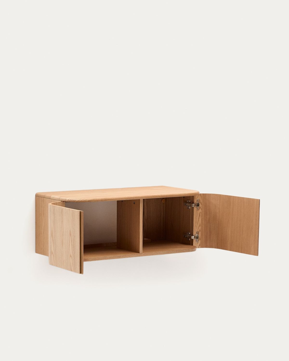 Mueble de baño Salaya de madera contrachapada de fresno con acabado natural 90 x 45 cm