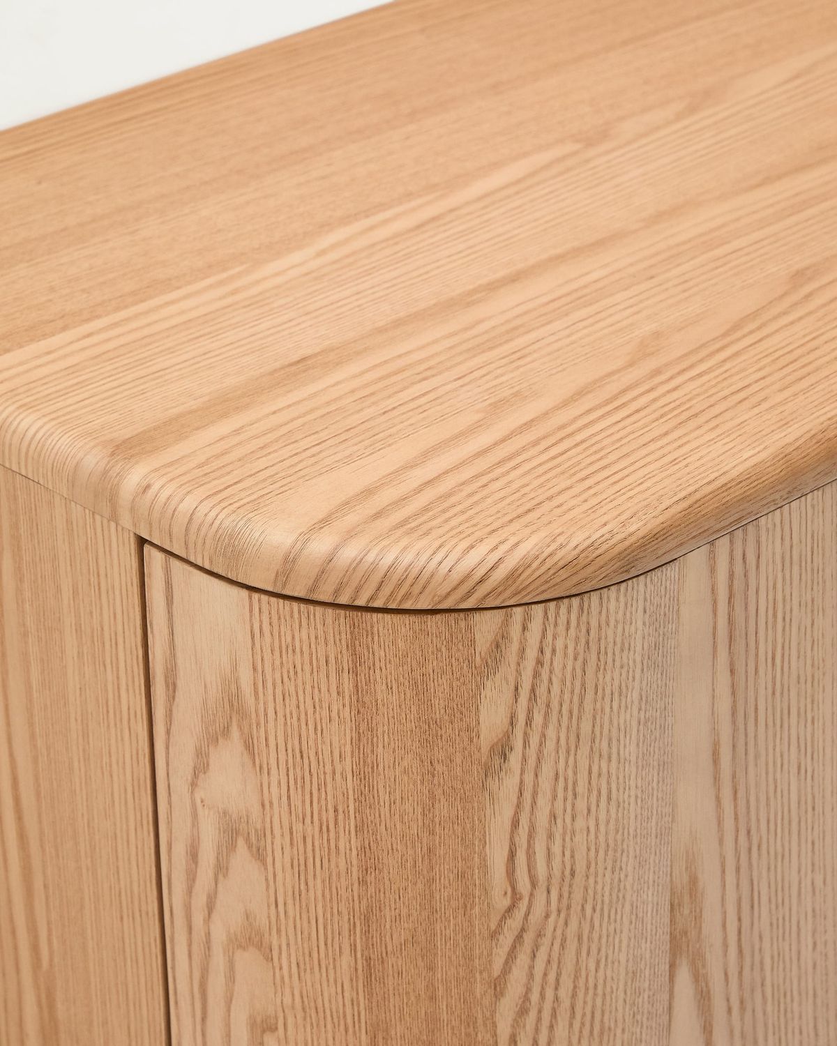 Mueble de baño Salaya de madera contrachapada de fresno con acabado natural 90 x 45 cm