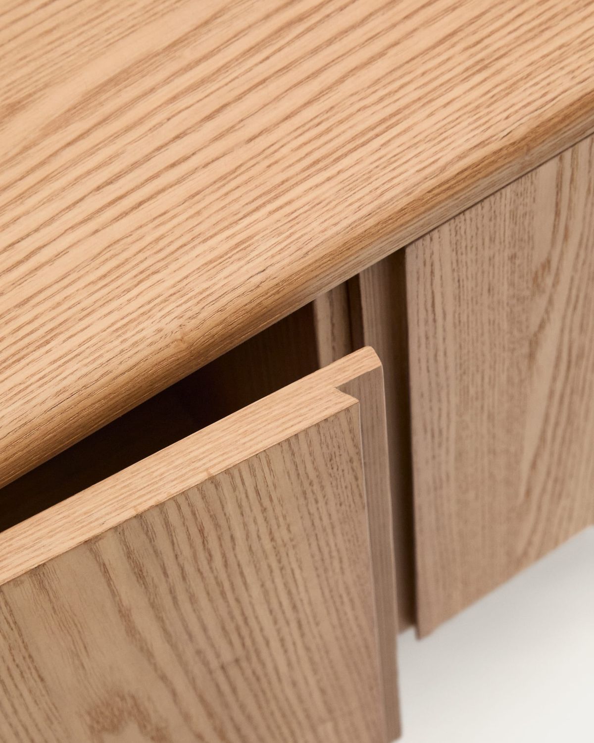 Mueble de baño Salaya de madera contrachapada de fresno con acabado natural 90 x 45 cm
