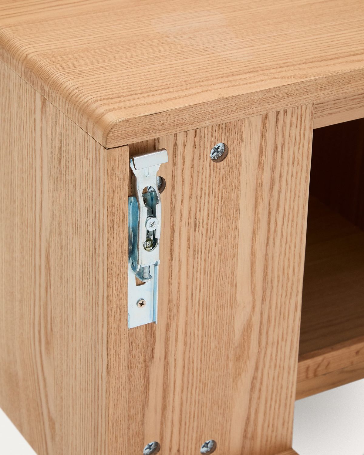 Mueble de baño Salaya de madera contrachapada de fresno con acabado natural 90 x 45 cm