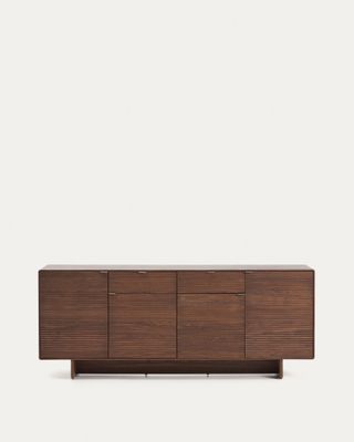 Aparador Norlen 4 puertas y 2 cajones de chapa de nogal FSC Mix Credit 194,5 x 78 cm