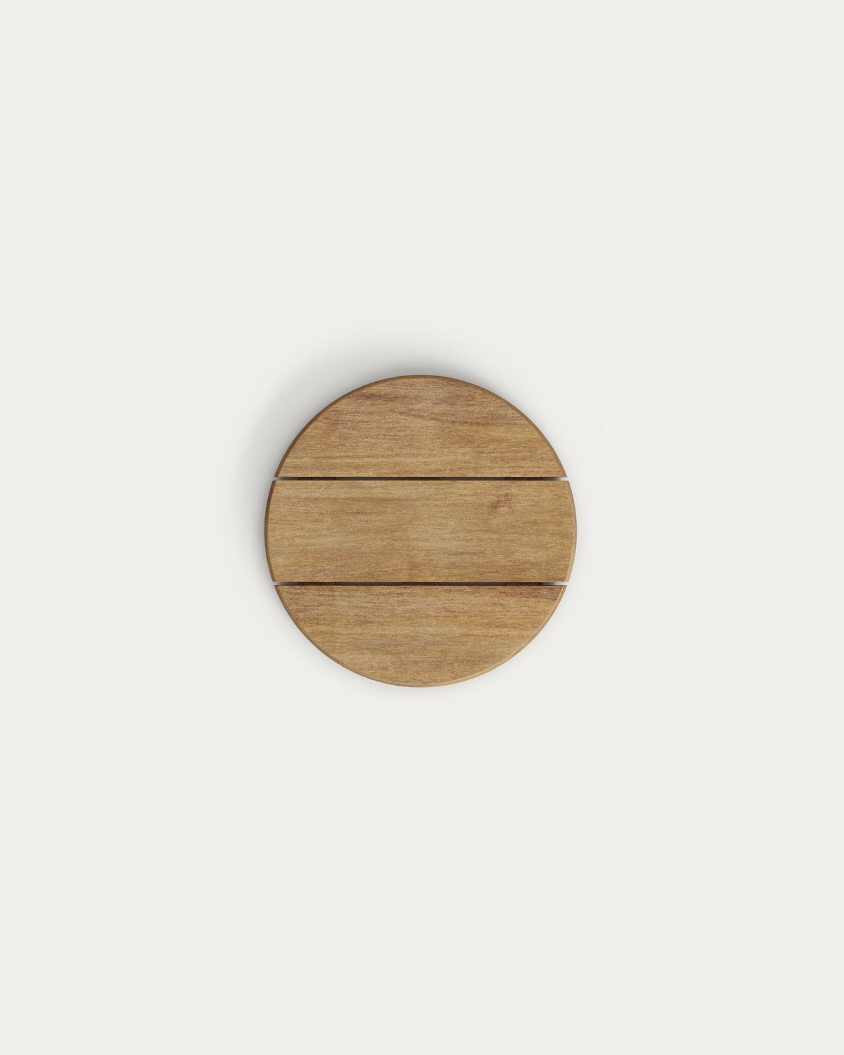 Mesa de centro Saura de metal negro con sobre de acacia natural 45 x Ø43 cm FSC 100%