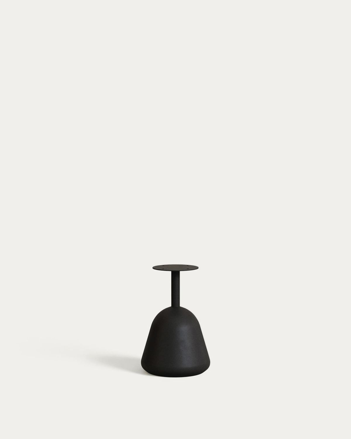 Mesa de centro Saura de metal negro con sobre de acacia natural 45 x Ø43 cm FSC 100%