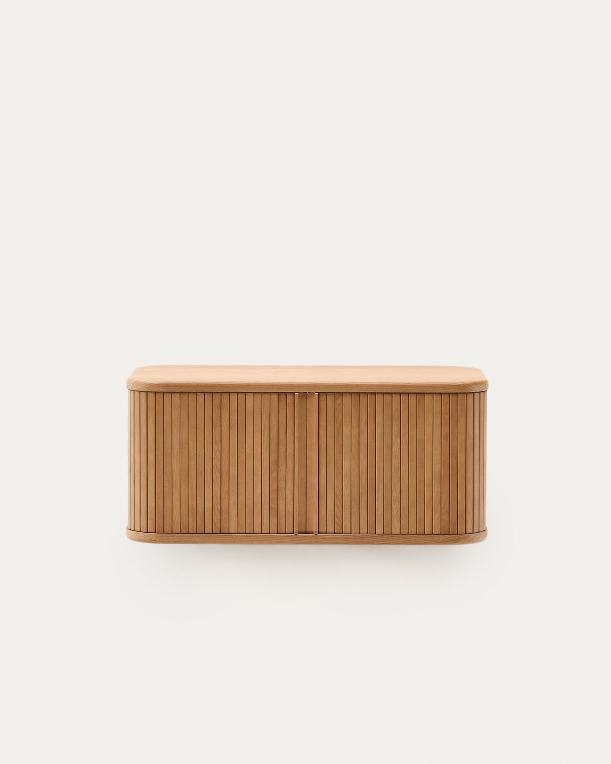 Mueble de baño Mailen en chapa de fresno con acabado natural 90 x 45 cm