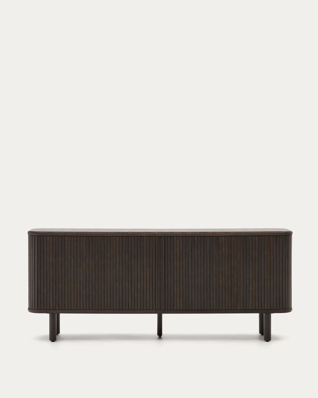 Aparador Mailen 2 puertas en chapa de fresno con acabado oscuro 180 x 75 cm