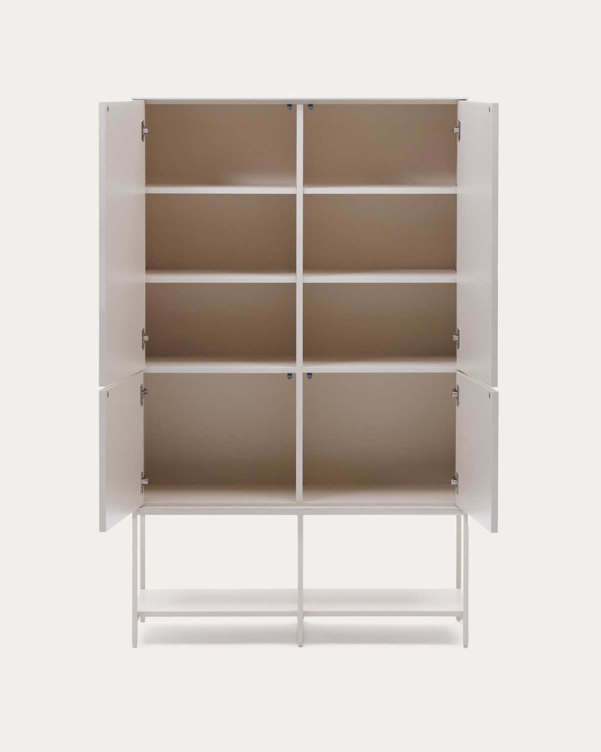 Aparador alto Vedrana 4 puertas DM lacado blanco 97,5 x 160 cm