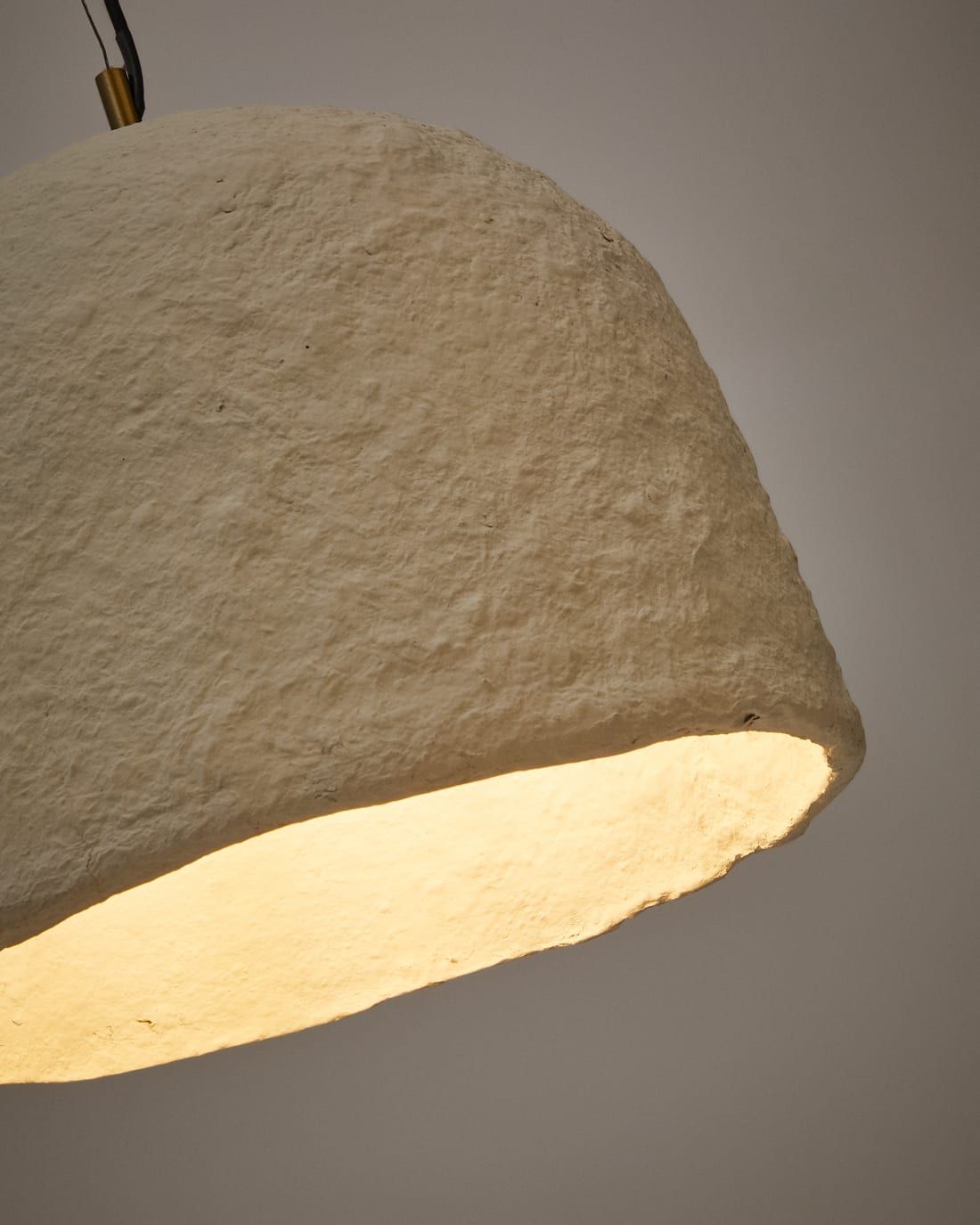 Lámpara de techo Sineu de papel maché blanco Ø 34,5 cm