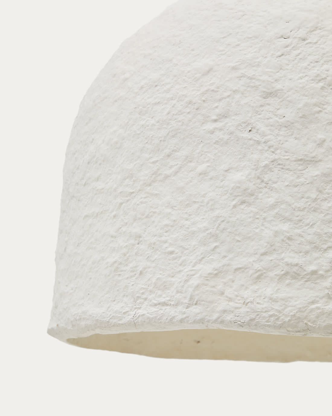 Lámpara de techo Sineu de papel maché blanco Ø 34,5 cm