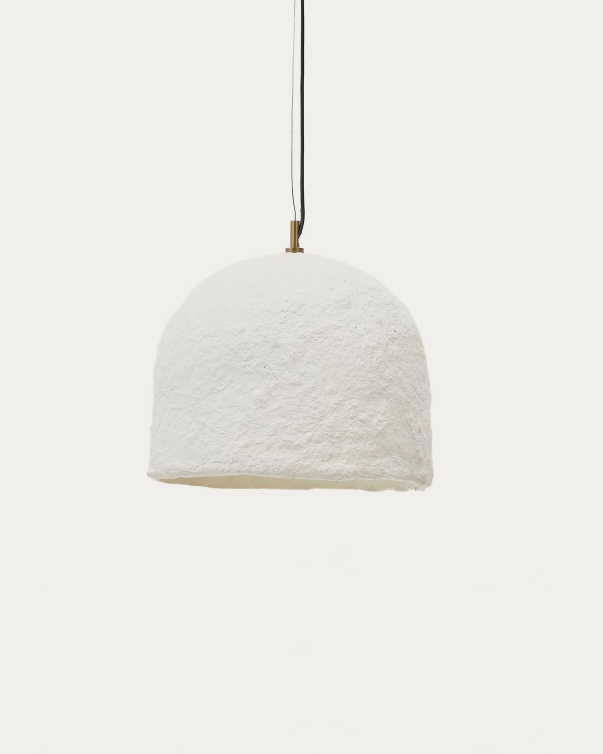 Lámpara de techo Sineu de papel maché blanco Ø 34,5 cm