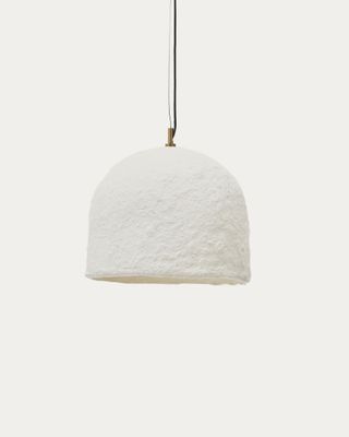 Lámpara de techo Sineu de papel maché blanco Ø 34,5 cm