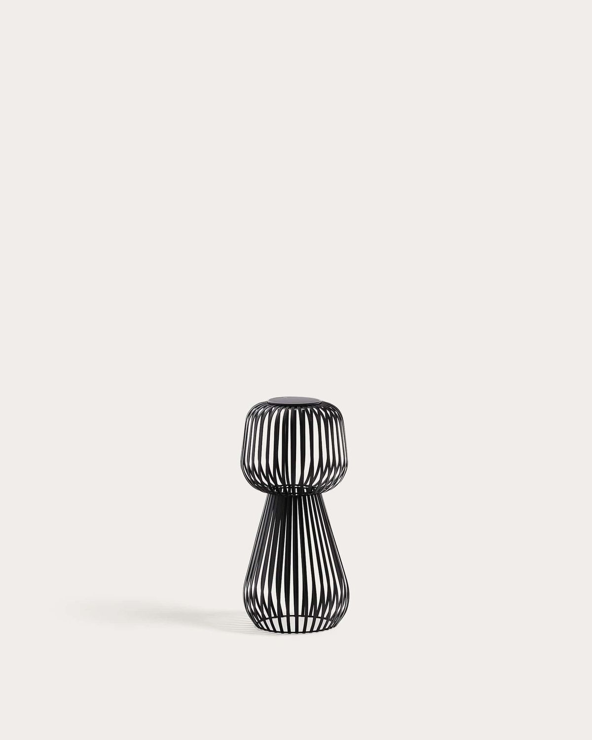 Lámpara de mesa solar Reiba de metal negro