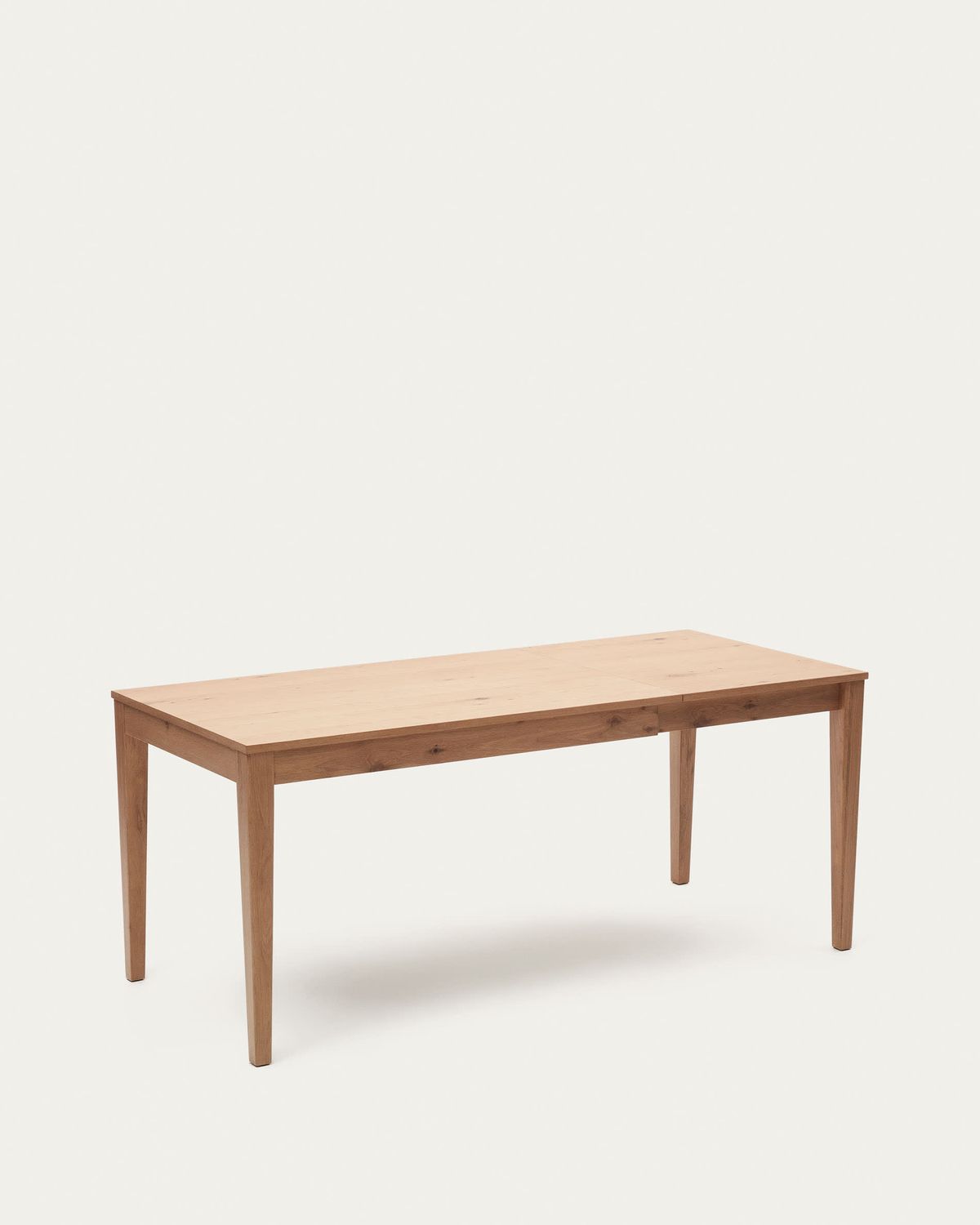 Mesa extensible Yain de chapa y madera maciza de roble 120 (180) x 80 cm