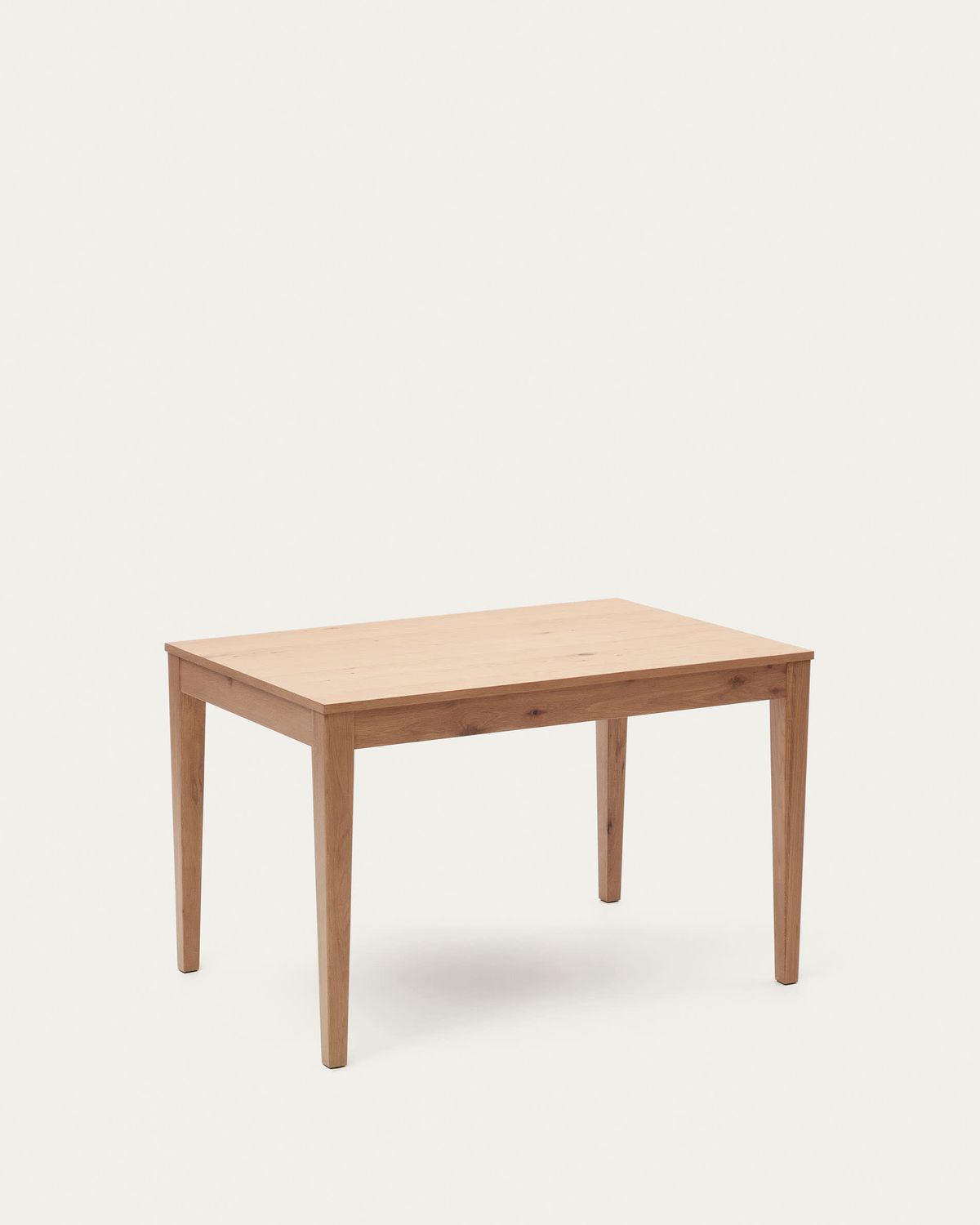 Mesa extensible Yain de chapa y madera maciza de roble 120 (180) x 80 cm