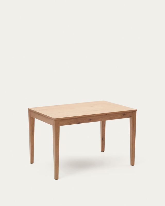 Mesa extensible Yain de chapa y madera maciza de roble 120 (180) x 80 cm Mesa extensible Yain de chapa y madera maciza de roble 120 (180) x 80 cm