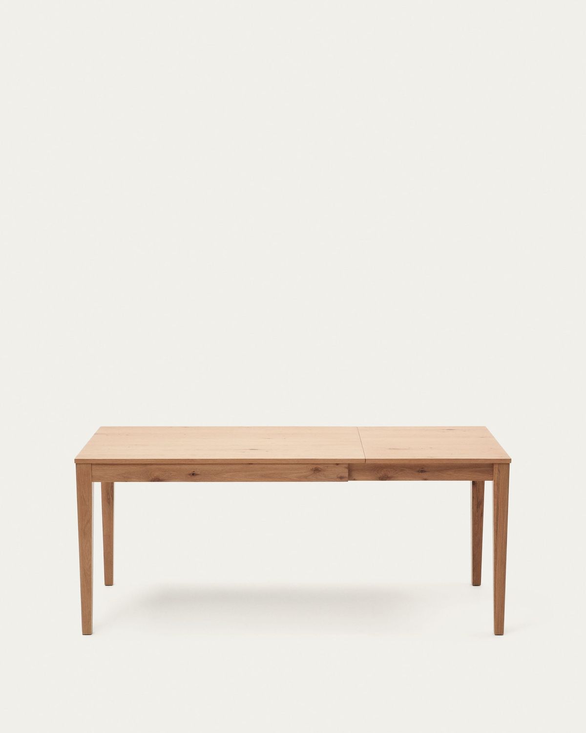Mesa extensible Yain de chapa y madera maciza de roble 120 (180) x 80 cm