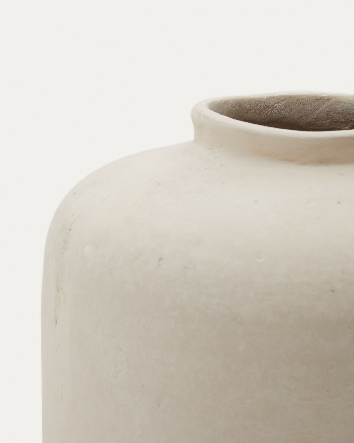 Jarrón Serina de papel maché blanco 27 cm