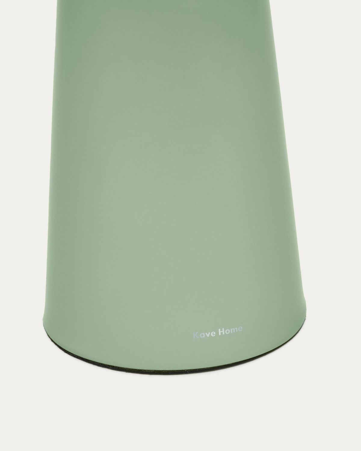 Lámpara de mesa grande de exterior Arenys de metal con acabado pintado verde claro