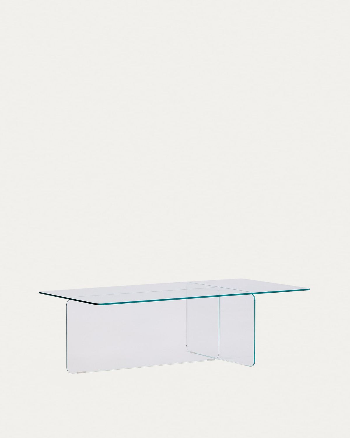 Mesa de centro Zaren de vidrio templado transparente 120 x 60 cm