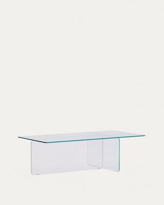 Mesa de centro Zaren de vidrio templado transparente 120 x 60 cm