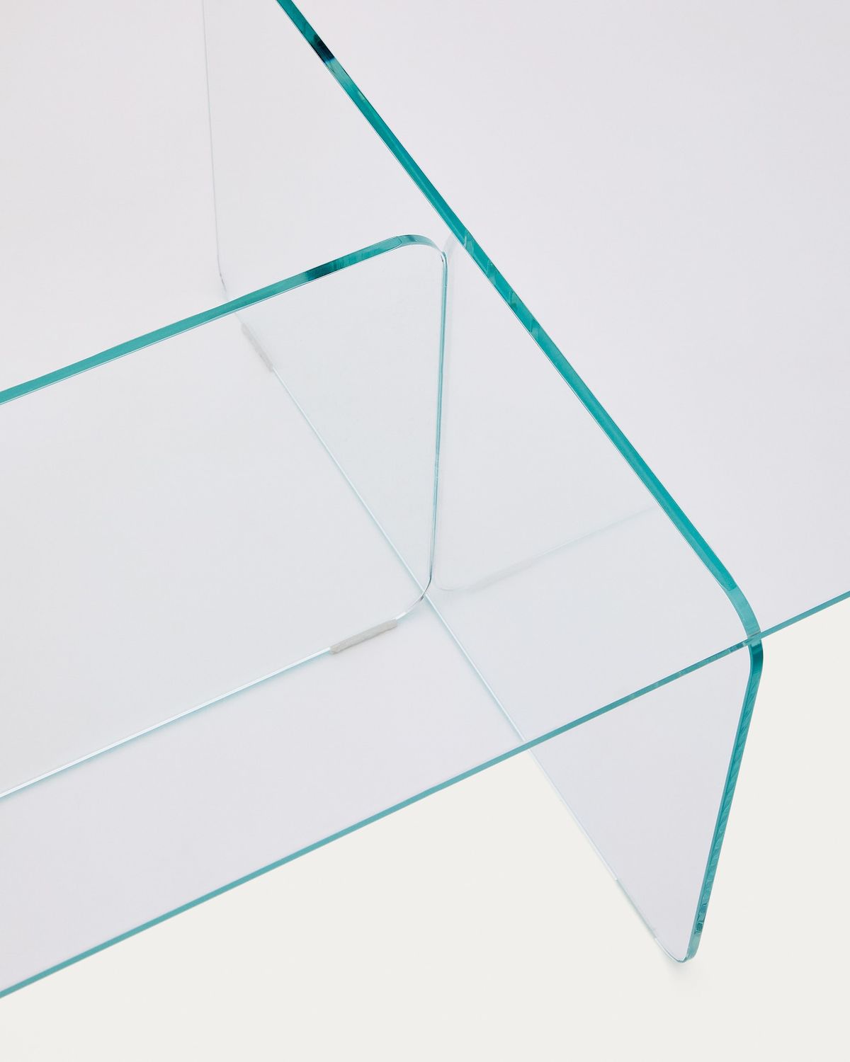 Mesa de centro Zaren de vidrio templado transparente 120 x 60 cm