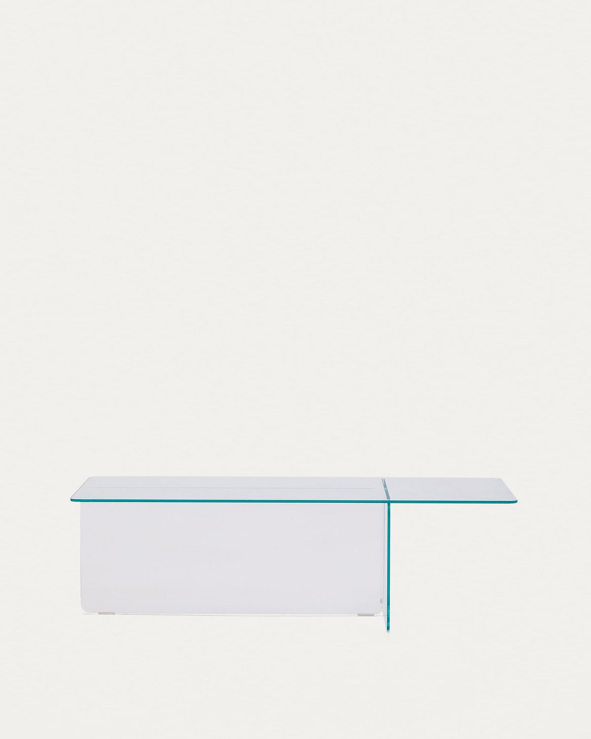 Mesa de centro Zaren de vidrio templado transparente 120 x 60 cm