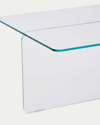 Mesa de centro Zaren de vidrio templado transparente 120 x 60 cm