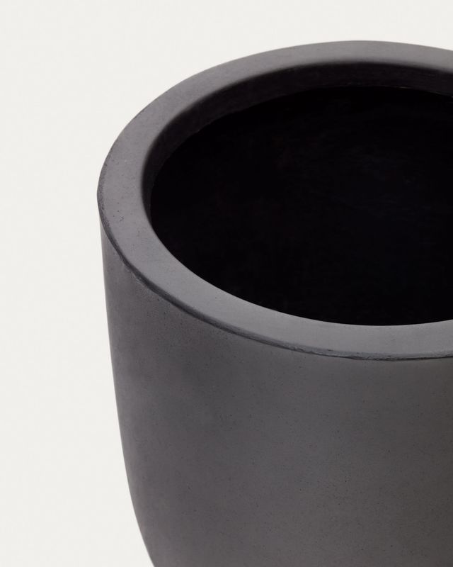 Macetero Aiguablava de cemento negro Ø 39 cm