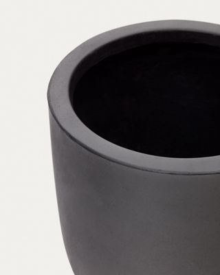Macetero Aiguablava de cemento negro Ø 39 cm