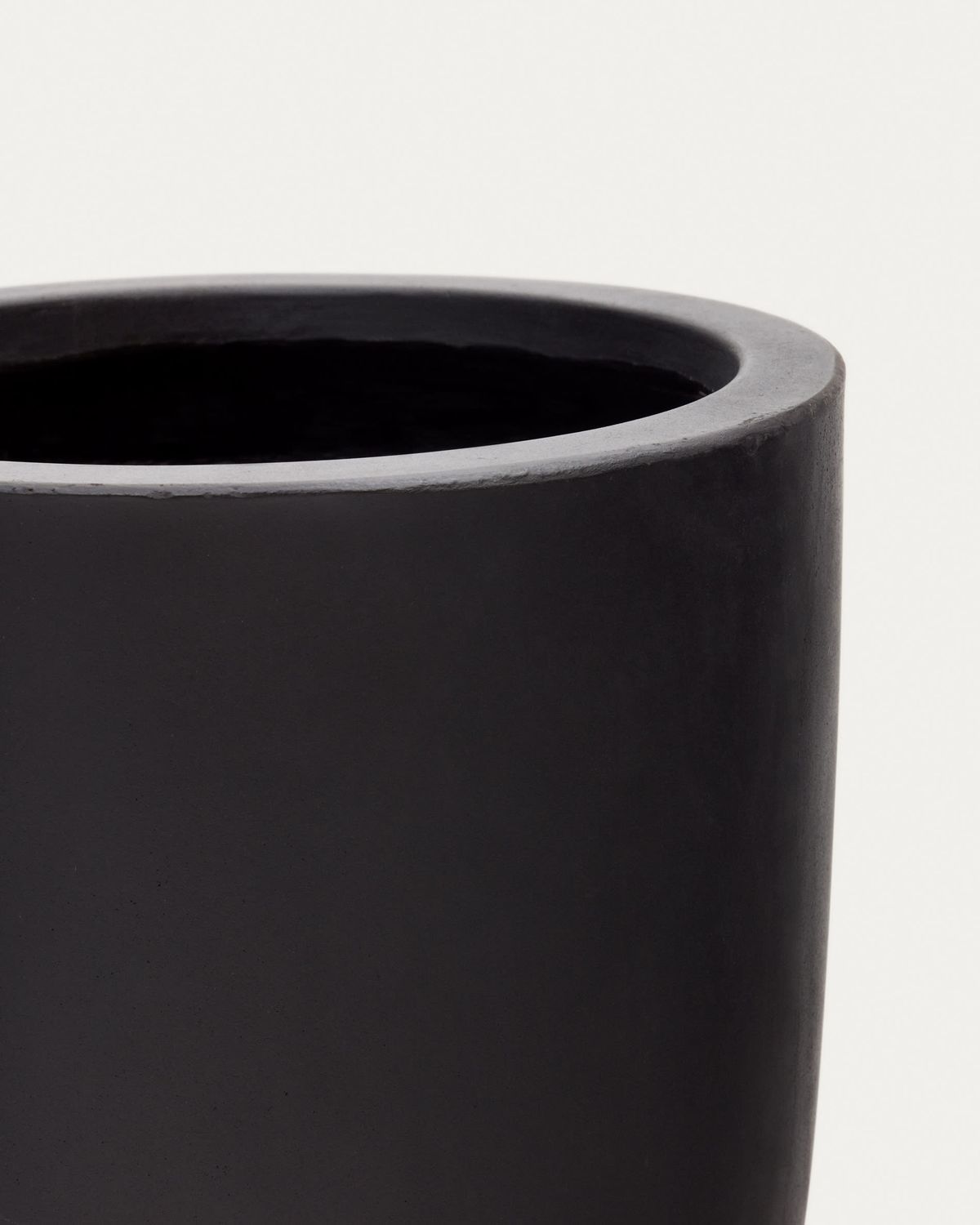Macetero Aiguablava de cemento negro Ø 39 cm