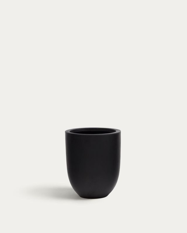 Macetero Aiguablava de cemento negro Ø 39 cm