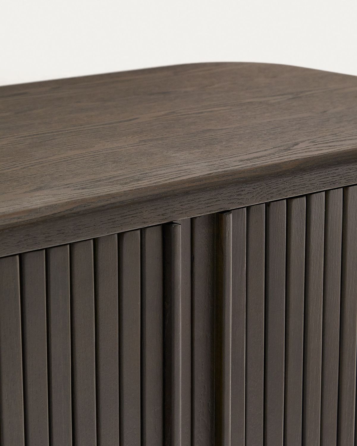 Mueble de baño Mailen en chapa de fresno con acabado oscuro 90 x 45 cm