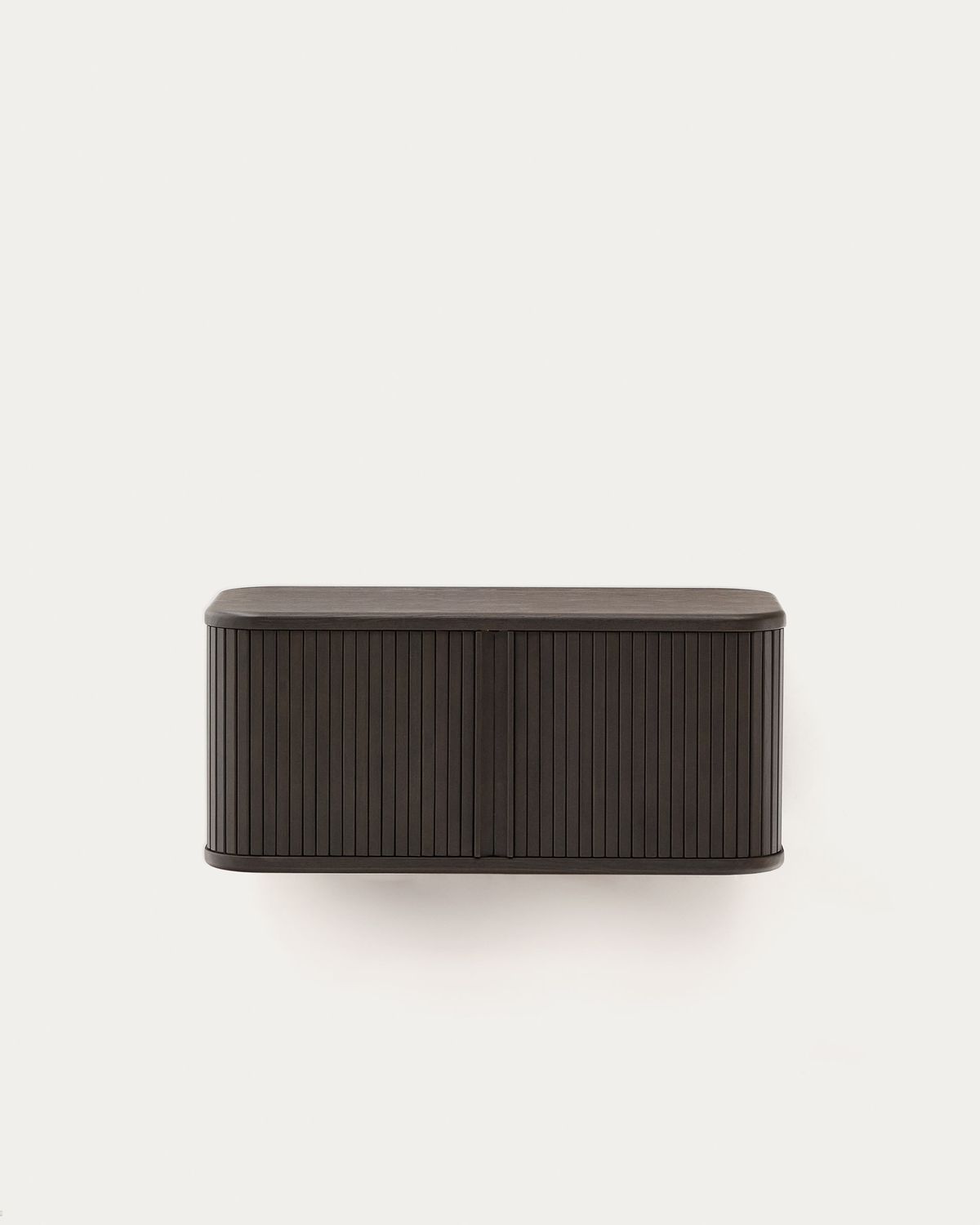 Mueble de baño Mailen en chapa de fresno con acabado oscuro 90 x 45 cm