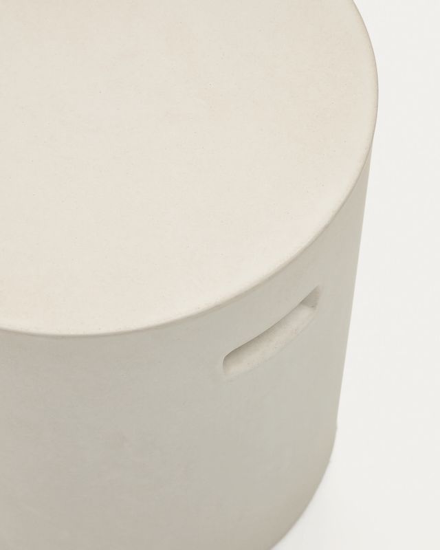 Reposapiés Aiguablava de cemento blanco Ø 37 cm