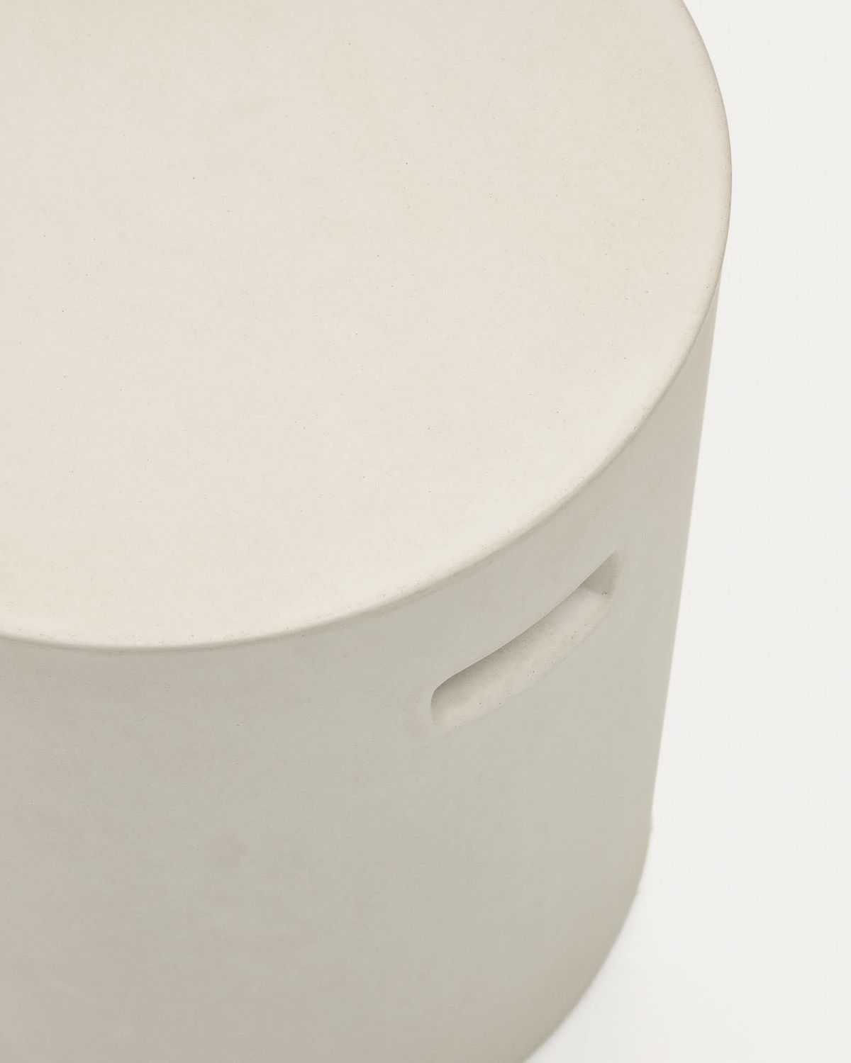 Reposapiés Aiguablava de cemento blanco Ø 37 cm