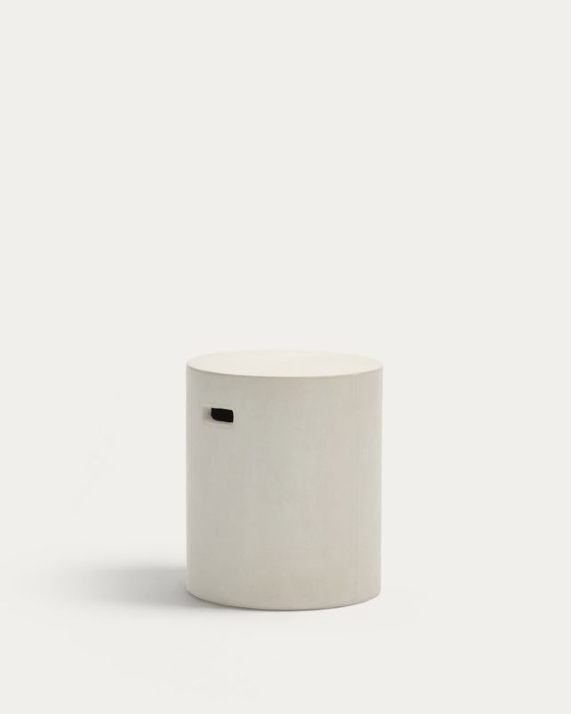 Reposapiés Aiguablava de cemento blanco Ø 37 cm