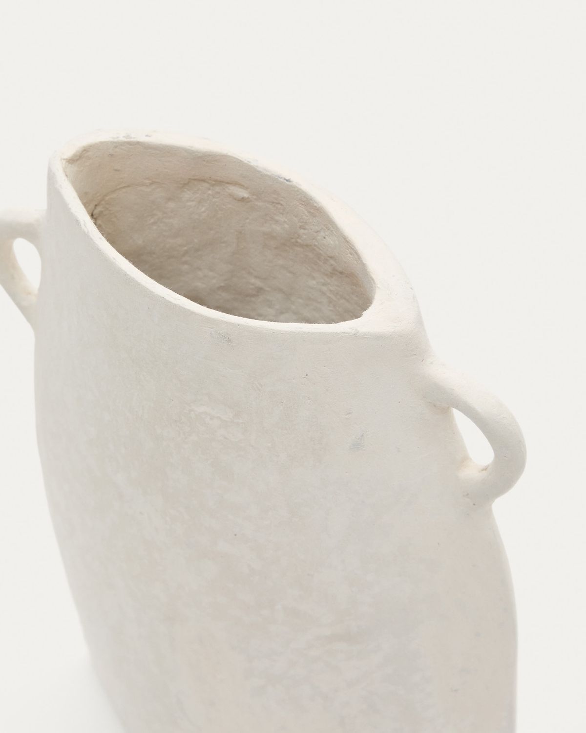 Jarrón Neti de papel maché blanco 27 cm