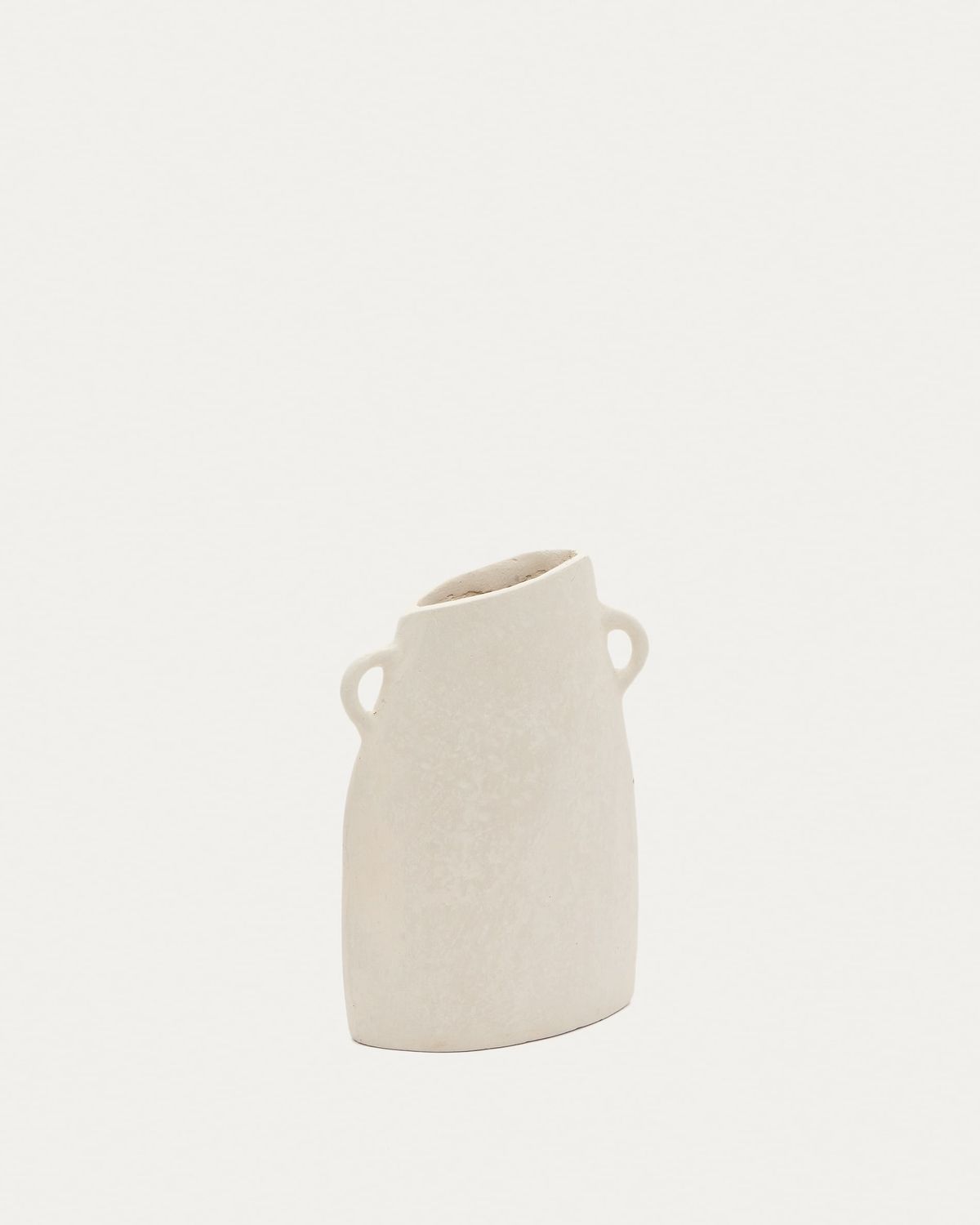 Jarrón Neti de papel maché blanco 27 cm