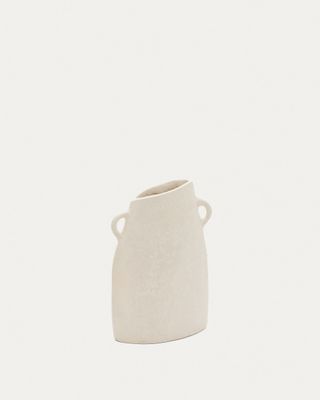 Jarrón Neti de papel maché blanco 27 cm Jarrón Neti de papel maché blanco 27 cm