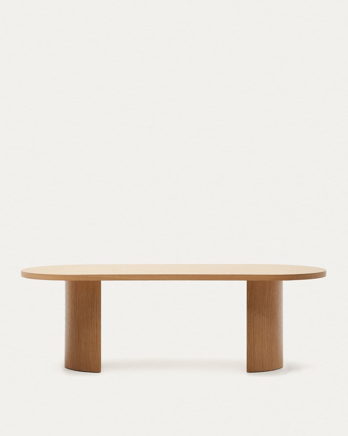 Mesa Nealy de chapa de roble con acabado natural 240 x 100 cm