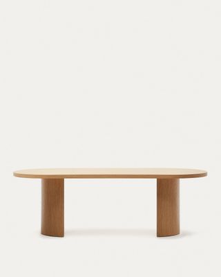 Mesa Nealy de chapa de roble con acabado natural 240 x 100 cm
